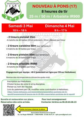 Pons 8 h de tir affiche